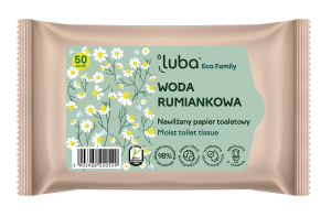 LUBA Nawilżany papier toaletowy Woda Rumiankowa 50szt. 
