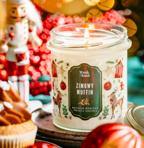 Wosk i Knot Świeca sojowa Zimowy Muffin 300ml