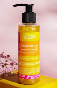Bydgoska Wytwórnia Mydła Olejek do ciała Mango Brzoskwinia ze złotymi drobinkami 150ml