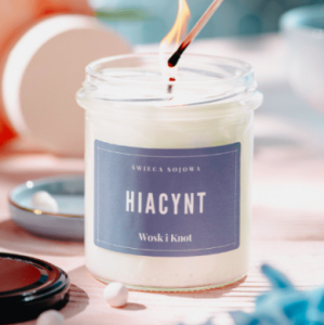 Wosk i Knot Świeca sojowa HIACYNT 300ml