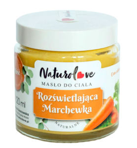 Naturolove Naturalne masło do ciała ROZŚWIETLAJĄCA MARCHEWKA 120ml 