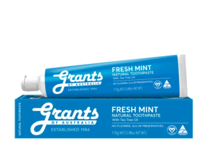 Grants of Australia Pasta do zębów Fresh Mint odświeżająca (bez fluoru) 110g