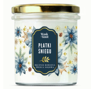 Wosk i Knot Świeca sojowa PŁATKI ŚNIEGU 300ml 
