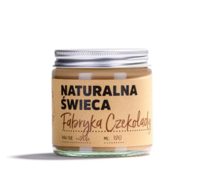 Manufaktura Bursztynnika Świeca sojowa FABRYKA CZEKOLADY  120ml 