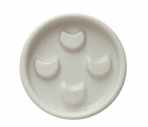 MOHANI  Mydelniczka ceramiczna Lunula MATOWA ECRU 1szt