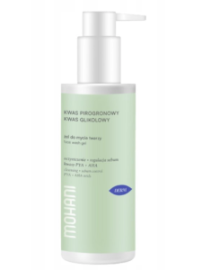 MOHANI Żel do mycia twarzy z kwasem pirogronowym i glikolowym 150ml