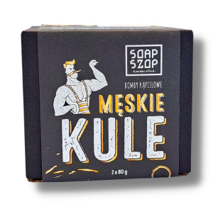 Soap Szop MĘSKIE KULE Bomby kąpielowe o zapachu ziołowym 2x80g PRZECENA (termin 23.05.2026)