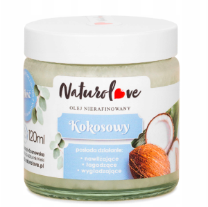 Naturolove Olej Kokosowy Nierafinowany 120ml PRZECENA (termin 31.07.2026)