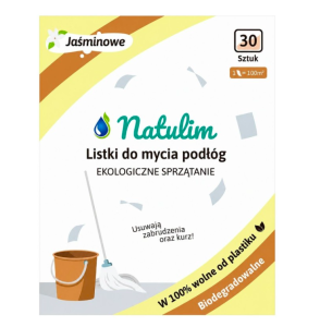 Natulim Listki do mycia podłogi ekologiczne Jaśminowe 30 szt.