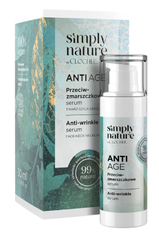 Clochee Simple Nature Serum przeciwzmarszczkowe nawilżające Stewiozyd Bioferment z granatu Kwas hialuronowy 30ml.png