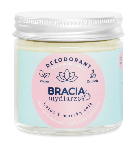 Bracia Mydlarze Dezodorant w kremie, bez sody Lotos z solą morską 60ml.png