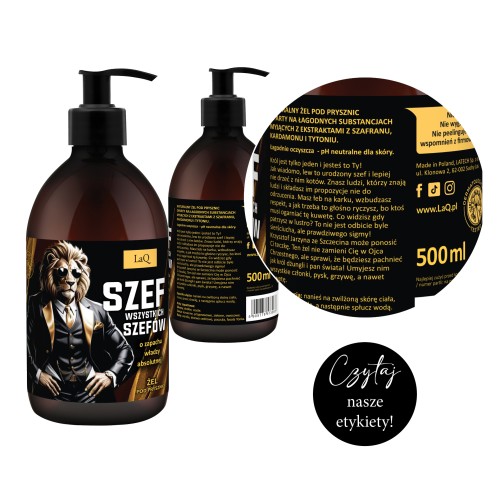 LAQ252 LaQ Żel pod prysznic 8w1 Szef wszystkich szefów o zapachu władzy absolutnej 500ml - opis etykiety.jpg