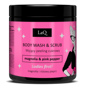 LaQ Peeling cukrowy Wash & Scrub Magnolia Różowy pieprz 220g