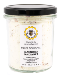 Miodowa Mydlarnia Puder do kąpieli Malinowa Landrynka 180g PRZECENA (termin 31.12.2026)