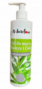 Naturolove Żel do mycia twarzy i ciała Zielona herbata 280ml PRZECENA (termin 30.11.2026)