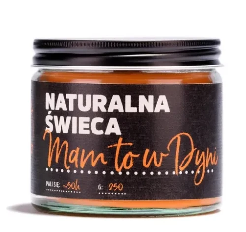 BUR060 Bursztynnik Świeca sojowa MAM TO W DYNI duża 250ml.webp