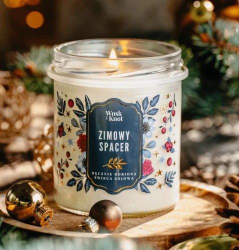WIK359 Wosk i Knot Świeca sojowa Zimowy spacer 250g.webp